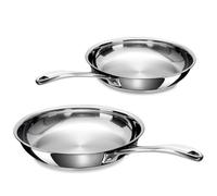 Lot 2 poêles tout inox Chef 20 et 26 cm Beka