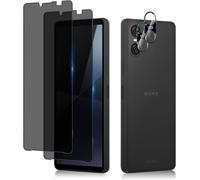 Lot 2 Protège-Écran Confidentialité + 2 Protège-Lentilles Pour Sony Xperia 10 Vi ¿ Verre Trempé 9h Anti-Espion