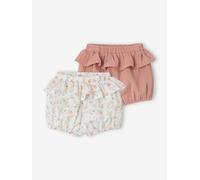 Lot 2 shorts bloomers bébé fille coton argile 9M(71CM)