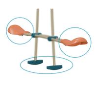 Lot 2 sieges ergonomiques avec pieds face a face Trigano