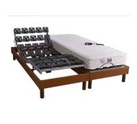 Lot 2 Sommiers relaxation electrique tous plots avec Reglage fermete lombaire Dimensions - 2 x 80 x 200 cm
