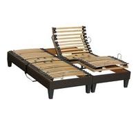 Lot 2 Sommiers relaxation electrique vanessa Dimensions - 2 x 80 x 200 cm Gris