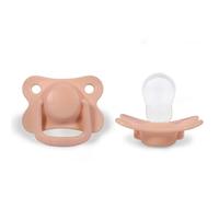 Lot de 2 sucettes anatomique en silicone pêche 6/18M(67/81)