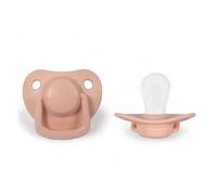 Lot de 2 sucettes anatomique en silicone pêche 0/6M(50/67)