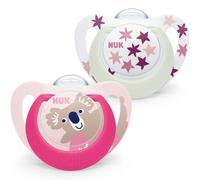 Lot 2 Sucettes Starlight Nuit 18-36m Fille - Nuk