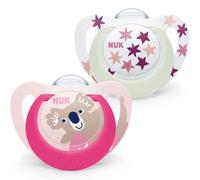 Lot 2 Sucettes Starlight Nuit 18-36m Fille - Nuk