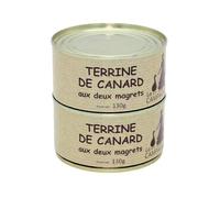 Lot 2 Terrines de Canard aux Deux Magrets 2x130g / DIRECT PRODUCTEUR