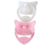 Lot 2 tétines rose et blanc bébé Cookie G