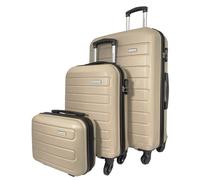 Lot 2 valises cabine et soute et vanity rigides - Taupe - BA10603