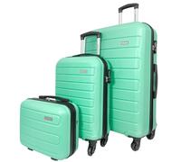 Lot 2 valises cabine et soute et vanity rigides - Vert - BA10603
