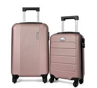 Lot 2 valises cabines rigides dont une 55cm et une underseat XS 45cm - Rose - BA10722