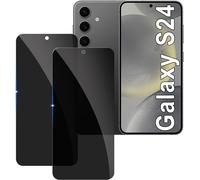Lot 2 ¿ Verre Trempé Anti-Espion Pour Samsung Galaxy S24, Protection Écran Confidentialité 9h, Anti-Rayures, Anti-Empreintes, Sans Bulles, Compatible Déverrouillage Facial