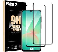 Lot-2 Verre Trempé Intégral pour Samsung Galaxy A26 5G - Vitre Protection Antichoc avec Bord Noir - E.F.Connection