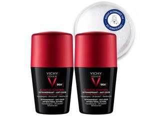 Lot*2 Vichy Homme Détranspirant anti-odeur 96h - Roll-on 50ml Rouleau 100 ml