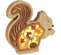 Lot 2 x Lampe ambiance, Veilleuse, Ecureuil & Gland +Peinture sticker, DIY, C8.2