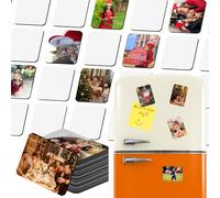 Lot 200 Aimants RéFrigéRateur Rectangulaires en MéTal pour Sublimation, Personnalisables avec Votre Photo, pour Maison, Bureau, Placards, Saint-Valentin, Un Mariage, Etc,9 * 5.5cm