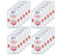 Lot 20x Farine T55 blé tendre 100% français - Fleur du Jura - paquet 1kg
