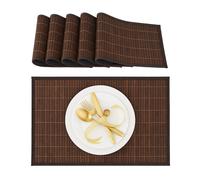 Relaxdays Set de table en bambou lot de 24