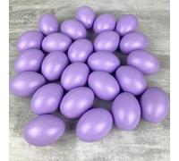 Lot 25 Oeufs en Plastique Lavande, Hauteur 6 cm, déco de Pâques et Chasse aux Oeufs