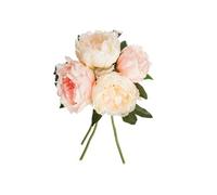 Toilinux - Lot 2x Bouquet de fleurs artificielles - H. 30 cm - Rose Vert