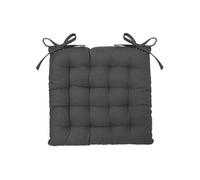 Toilinux - Lot 2x Galette de chaise - Gris foncé - ANJALI Gris foncé G