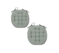 Atmosphera - Lot 2x Galette de chaise ronde Alix - Diam. 38 cm - Céladon