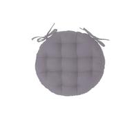 Galette et housse de chaise Atmosphera - Lot 2x Galette de chaise ronde Alix - Diam. 38 cm - Gris