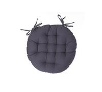- Lot 2x Galette de chaise ronde Alix - Diam. 38 cm - Gris foncé