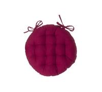 - Lot 2x Galette de chaise ronde Alix - Diam. 38 cm - Rouge