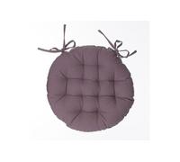 Galette et housse de chaise Atmosphera - Lot 2x Galette de chaise ronde Alix - Diam. 38 cm - Taupe