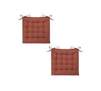 Atmosphera - Lot 2x Galette de chaise - Terracotta