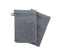 - Lot 2x Gants de toilette - 15 x 21 cm. - Gris foncé