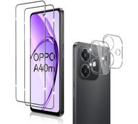Lot 2x Verre Trempé Écran + 2x Protège-Objectif Caméra Pour Oppo A40 4g / A40m 4g / A60 5g - 9h Anti-Rayures, Haute Transparence Hd, Pose Sans Bulles, Tactile Préservé