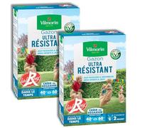 Lot 2x1kg de Gazon Ultra Résistant Label Rouge Vilmorin