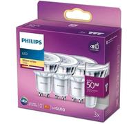Lot 3 Ampoules Led 4 5w 50w Gu10 Blanc Chaud Philips