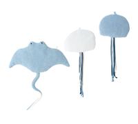 Lot 3 Animaux Océan Méduses + Raie Grey, Light Blue And White TU