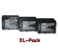 Lot 3 batteries vhbw 2400mAh 3.6V avec puce pour appareils JVC GZ-MG750RU, GZ-MG750RUC, GZ-MG750U, GZ-MG760, GZ-MG980 .Remplace: BN-VG121, BN-VG121AC