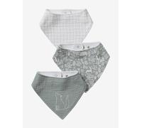 VERTBAUDETLot de 3 bavoirs bandanas en gaze de cotonDans les boisTU