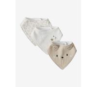 Lot 3 bavoirs bandanas en gaze de coton hygge TU