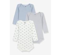 Lot 3 bodies Baleines bébé PETIT BATEAU manches longues blanc 24M(86CM)