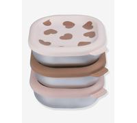 Lot 3 boîtes repas inox multi-usage rose TU