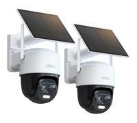 Lot 3 Caméras Extérieures Wifi 3K Sans Fil Solaires, 2,4GHz, Vision Nocturne, Détection IA