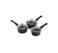 Lot 3 Casserole PREMIUM 16 / 18 / 20 CM Fonte d'Aluminium Manche Amovible