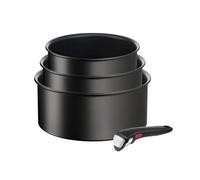 Lot 3 casseroles et poignée Ingenio Eco Resist 16/18/20 cm Noir Tefal