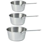 Lot 3 casseroles inox 1826 16, 18 et 20 cm Cristel