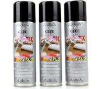 Lot 3 Colles Aérosol en Spray Pour Maquettes Papier Carton Bois Textile 300 ml