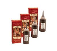 Lot 3 Crèmes Colorantes Acajou 100% Naturelles Sans Sulfates Pour Cheveux Coloration Semi Permanente Naturelle Soin Henné Capillaire 3 x 90ml