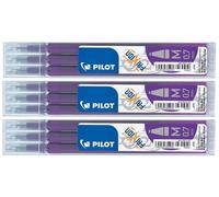 Pochette de 3 recharges - encre effaçable - FriXion Ball & FriXion Clicker - pointe moyenne - bleu