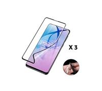 PHONILLICO® Lots de 3 Films Protection Ecran en Plastique avec Bord Noir 100% Incurve Integral pour Samsung Galaxy S10 PLUS - Ultra Resistant Ecran Protecteur