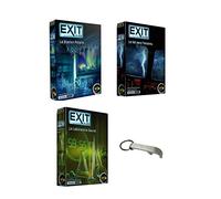 Lot 3 Jeux Exit en Français Le Laboratoire Secret + La Station Polaire + Le Vol vers L'Inconnu + 1 Décapsuleur Blumie (Labo + Vol + Station)